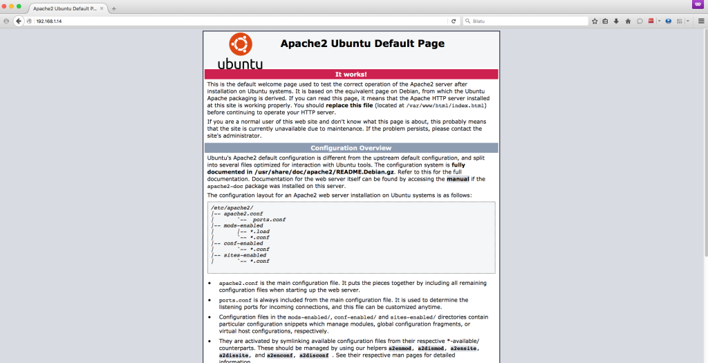 Apache zerbitzaria martxan