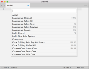 Sublime Text Komandoak